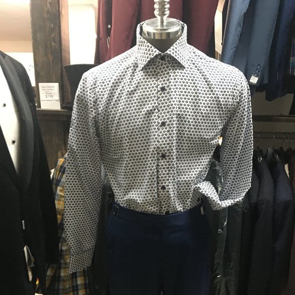 NWT Tailored Slim Fit Men's Dress Shirt Daniel K - Picture 6 of 10